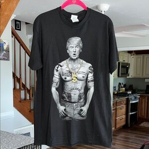 Trump Tattooed Medium Black Short Sleeve Tee Shirt